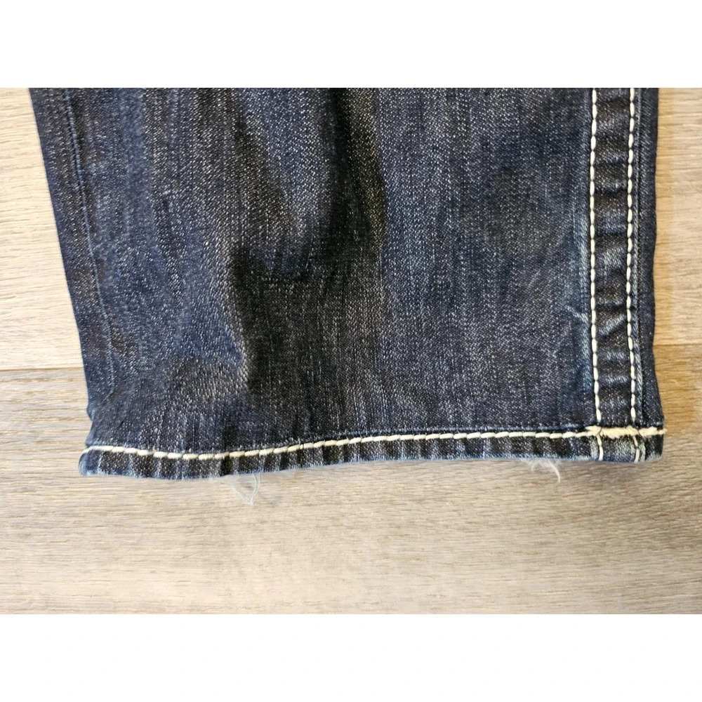 True Religion Jeans 34x30 Rainbow Ricky Size 34 Distressed Denim Made in USA Y2K